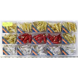 LOT OF 15 PLASTIC CHRISTMAS DECORATIONS