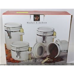 MAYFAIR & JACKSON 4 PC CANISTER SET