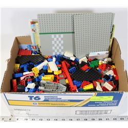 BOX FULL OF LEGO W/LEGO BUILDING BOOKS -