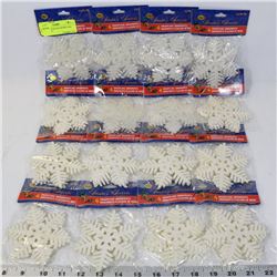 LOT OF 16 PACKS OF SNOWFLAKE ORNAMENTS