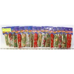 16 CHRISTMAS WIRE RIBBONS RED AND GOLD