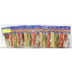 16 CHRISTMAS WIRE RIBBONS RED AND GOLD