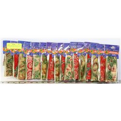 16 CHRISTMAS WIRE RIBBONS RED AND GOLD