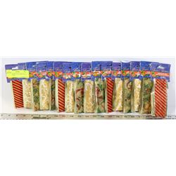 16 CHRISTMAS WIRE RIBBONS BLUE AND SILVER