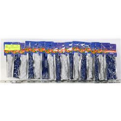 16 CHRISTMAS WIRE RIBBONS BLUE AND SILVER