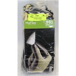 LOT OF 12  GLOVES- ANSELL HYFLEX, CUT PROTECTION