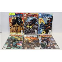 LOT OF 6 COLLECTIBLE BLACK PANTHER COMICS.