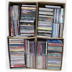 4 BOXES OF ASSORTED CD'S