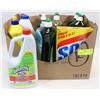 Image 1 : FULL BOX OF ASSORTED CLEANERS, DISH SOAP,