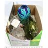 ESTATE BOX OF ASSORTED DECORATIVE VASES, FOOTED