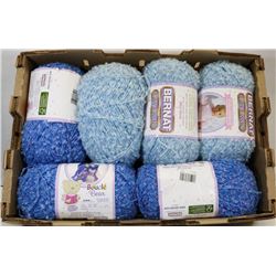 XL BOX OF BLUE BERNAT BABY YARN
