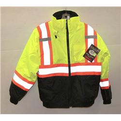 NEW HI VIZ WINTER WORK SAFETY JACKET SIZE LARGE
