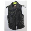 Image 1 : WOMENS SZ M LEATHER STUDDED VEST