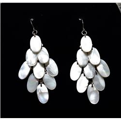 7)  MOTHER OF PEARL DROP EARRINGS