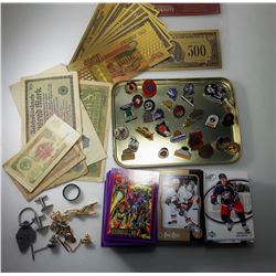 23)  VINTAGE TIN & CONTENTS