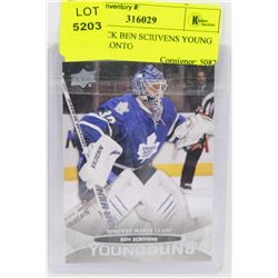 UPPERDECK BEN SCRIVENS YOUNG GUNS TORONTO