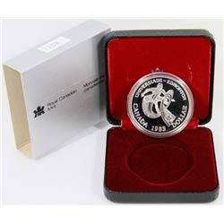1983 CANADIAN PROOF SILVER DOLLAR IN RCM DISPLAY