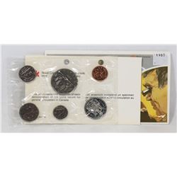 1980 CANADIAN 6 COIN UNCIRCULATED SET WITH COA