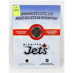 CANADIAN 50CENT COIN CELEBRATING WINNIPEG JETS