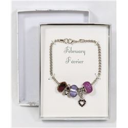 NEW FEBRUARY THEME PANDORA STYLE BRACELET