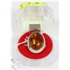 Image 1 : #93-BALTIC AMBER GEMSTONE RING