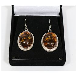 #94-BALTIC AMBER GEMSTONE EARRINGS