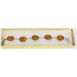#95-BALTIC AMBER GEMSTONE BRACELET