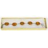 Image 1 : #95-BALTIC AMBER GEMSTONE BRACELET