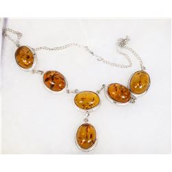#96-BALTIC AMBER GEMSTONE NECKLACE