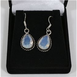 #70-MILKY FIRE OPAL EARRINGS