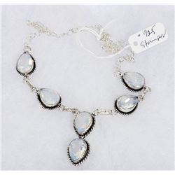 #72-MILKY FIRE OPAL  NECKLACE