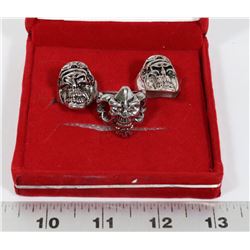 THREE SKULL RINGS  COLLECTION