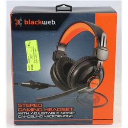 BLACKWEB STEREO GAMING HEADSET W/ ADJUSTABLE