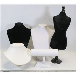 SET OF 5 JEWELRY DISPLAYS. MISC