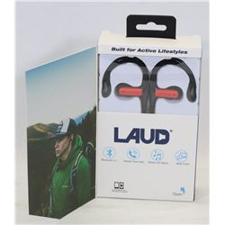 NEW LAUD SPORTS LX4 BLUETOOTH HEADPHONES