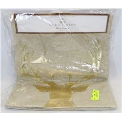 NEW MERA LINENS REINDEER 14” X 72” TABLE RUNNER