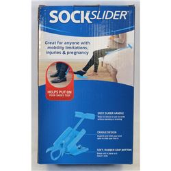 NEW SOCK SLIDER, ASSISTS PUTTING ON SOCKS FOR