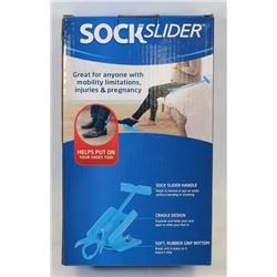 NEW SOCK SLIDER, ASSISTS PUTTING ON SOCKS FOR