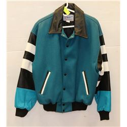 NEW BOMBER STYLE JACKET W/ LEATHER SLEEVES W/