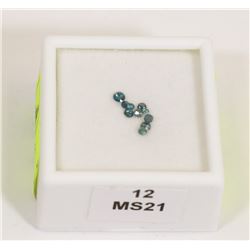 12) BLUE DIAMOND GEMSTONES