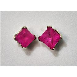 14) 14K GOLD RUBY EARRINGS