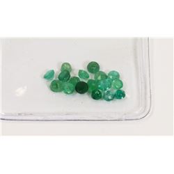 18) GENUINE EMERALD GEMSTONES
