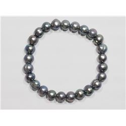 25) FRESH WATER PEACOCK PEARL FLEXIBLE BRACELET