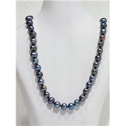 28) STERLING SILVER FRESHWATER PEACOCK NECKLACE