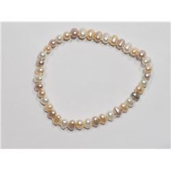 30) FRESHWATER PEACH PEARL FLEXIBLE BRACELET