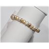 Image 2 : 30) FRESHWATER PEACH PEARL FLEXIBLE BRACELET