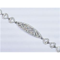 36) STERLING SILVER CUBIC ZIRCONIA BRACELET