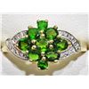 Image 1 : 48) STERLING SILVER CHROME DIOPSIDE RING