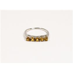 50) STERLING SILVER CITRINE RING