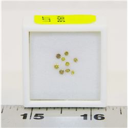 331) GENUINE YELLOW DIAMONDS, ROUND CUT,